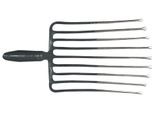 Forca Da Pietra 9, Denti-L.330Mm Con Presa A Molla, Manico In Acciaio, Laccato Rosso-Argento.Krumpholz