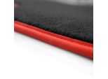 Tappetini Adatti Per Audi A4 S4 RS4 (8K/B8) Allroad Quattro / A5 Sportback Tappeto Auto Premium Velours 4 Pezzi Bordo Rosso