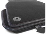 Tappetini Adatti Per Audi A5 S5 RS5 Coupe Cabrio 8T Velours Premium Tappetini Auto Set 4 Pezzi Nubuck Rosso Bianco Doppia Cucitura