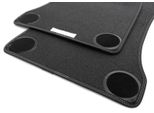Tappetini Per Bmw Serie 5 F10 F11 M5 (Doppia Cucitura) Tappetini Auto Premium Velours 4 Pezzi Neri