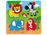 Viga 59563 Puzzle Piatto Di Legno - Animali Selvatici