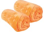 Coperta "Celina"" In Confezione Da 2 - Coperta Soffice Di Alta Qualità, 150 X 200 Cm - Arancione"