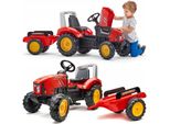 Falk Red Supercharger Trattore A Pedali Con Rimorchio Apribile Da 3 Anni