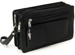 Drachenleder Borsa Da Polso Da Uomo In Vera Pelle Nera 20X12X7 - Incl. Ciondolo A Forma Di Fata D2OTJ512S