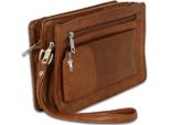 Drachenleder Borsa Da Polso Da Uomo In Vera Pelle Marrone 20X12X7 - Incl. Ciondolo A Forma Di Fata D2OTJ512C