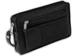 Drachenleder Borsa Da Polso Da Uomo In Vera Pelle Nera 20X12X4 - Incluso Ciondolo A Forma Di Fata D2OTJ502S