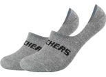 2Er Pack Skechers Mesh Ventilation Footies Unisex 9300 - Grigio Chiaro Melange 35-38