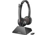 Poly Savi 8220 Microsoft - Serie Uc - Sistema Di Auricolari - On-Ear - Dect 6.0 - Senza Fili - Cancellazione Attiva Del Rumore (2092