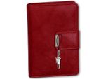 Money Maker Rfid Blocker Portafoglio Da Donna In Vera Pelle Rosso 9X3X13Cm D2OPJ701R