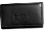 Portafoglio Da Cameriere Da Donna In Vera Pelle Money Maker Nero 13,5X4X10Cm Con Ciondolo A Forma Di Fata D2OPJ702S