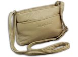 Jennifer Jones Borsa Da Donna In Vera Pelle Beige 21,5X4X14 - Incluso Ciondolo A Forma Di Fata D2OTJ1460C