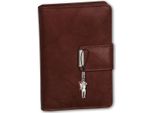 Money Maker Rfid Blocker Portafoglio Da Donna In Vera Pelle Marrone 9X3X13Cm D2OPJ701N