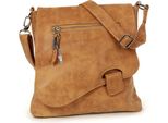 Borsa Street In Ecopelle Borsa Da Donna Cognac 26X26X10 - Incluso Ciondolo A Forma Di Fata D2OTJ128C