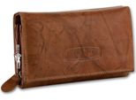 Money Maker Rfid Blocker Portafoglio Da Cameriere In Vera Pelle Marrone 15,5X3X9,5 Cm D2OPJ704C