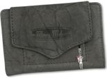 Money Maker Rfid Blocker Portafoglio Da Donna In Vera Pelle Grigio 13X9,5X4Cm D2OPJ700K