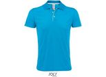 Sols 01180 | Polo Sportiva Uomo Performer - Colore: Aqua - Taglia: S