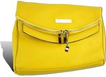 Firenze 2In1 Vera Pelle Borsa Donna Frizione Sera Giallo 24X22X5 Compresa Etichetta Italia D2OTF803Y