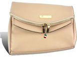 Firenze 2In1 Vera Pelle Borsa Donna Frizione Sera Rosa 24X22X5 Compresa Etichetta Italia D2OTF803A
