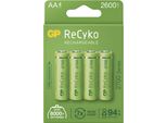 4X Aa / R6 Wiederaufladbare Batterien Gp Recyko 2700 Serie Ni-Mh 2600Mah