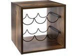 5Five Simply Smart Portabottiglie Indus In Mdf Marrone 31Cm X 31Cm X 31Cm