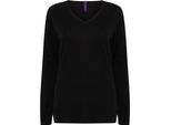 Henbury H721 | Maglia Leggera Da Donna Con Collo A V - Colore: Nero - Taglia: Xl