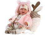 Llorens Bambola Sorridente Mimi Rosa Con Cuscino E Suono 42 Cm