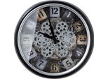 Casablanca Wanduhr, Rund, "Steam"", ZahnräDermotiv, Glas, Metall, Schwarz, , L. 9 Cm, D. 51 Cm 50360"