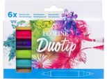 Talens Ecoline - Marcatore Duotip Ecoline Botanical Set 6 Colori | Set 6 Pezzi