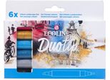 Talens Ecoline - Marcatore Duotip Ecoline Urban Landscape Set 6 Kl | Un Set Di 3 X 6 Pezzi