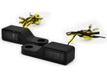 Indicatore Led Colorato Con Alloggiamento In Alluminio Per Raccordi Al Manubrio Nero Tipo3