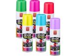Gesso Spray Idrosolubile In Bomboletta Da 100 Ml - Set Di 6 - Gesso Spray In 6 Diversi Colori Vivaci - Gesso Liquido Spray Lavabile Per Marcare