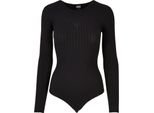 Urban Classics Ladies Rib Knit Longsleeve Body Nero - M