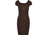 Urban Classics - Vestito A Costine Senza Spalla Da Donna, Marrone - 3XL