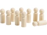 Eduplay 370125 Persone E Animali In Legno Medio Ø 2,5 X 7 Cm (Confezione Da 10)
