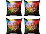 Abakuhaus Set Di Federe Popstar Party (4 Pezzi), Vivid Disco Ball, Stampa Digitale Moderna Su Entrambi I Lati, 40 Cm X 40 Cm, Multicolore