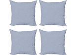 Abakuhaus Set Di Federe Giapponesi (4 Pezzi), Art Deco Scales Boho, Stampa Digitale Moderna Su Entrambi I Lati, 45 Cm X 45 Cm, Blu E Bianco