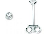 Orecchini Con Montatura O 2,5 Mm Zirconi 925/- Argento Rodiato
