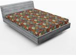 Abakuhaus Lenzuolo Con Angoli Autunnale, Foglie Colorate Rotonde, Simboli Stagionali, 120 X 190 Cm, Multicolore
