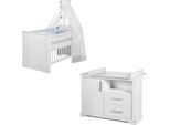 Set Di Mobili Per Bambini Roba 'Maxi', 2 Pezzi Incl. Letto Combinato, 70 X 140 Cm E Ampio Fasciatoio, Bianco