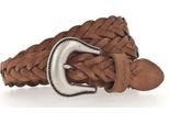 Mustang Pelle Cintura Braided Leather Belt W110 Cognac Marrone