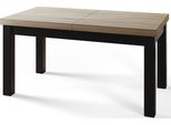 Tavolo Da Pranzo 120 Cm / 160 Cm, Tavolo Allungabile, Tavolo Da Cucina, Tavolo Da Pranzo, Tavolo Da Soggiorno, Tavolo Da Camera, Tavolo Moderno, Tavolo A Soppalco, Gambe Nere, Classico, 120X80, Sonoma