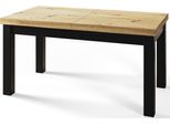 Tavolo Da Pranzo 120 Cm / 160 Cm, Tavolo Allungabile, Tavolo Da Cucina, Tavolo Da Pranzo, Tavolo Da Soggiorno, Tavolo Da Camera, Tavolo Moderno, Tavolo A Soppalco, Gambe Nere, Classico, 120X80, Artigianale