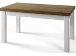Tavolo Da Pranzo 120 Cm / 160 Cm, Tavolo Allungabile, Tavolo Da Cucina, Tavolo Da Pranzo, Tavolo Da Soggiorno, Tavolo Da Camera, Tavolo Moderno, Tavolo Da Soppalco, Gambe Bianche, Classico, 120X80, Lefkas