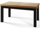 Tavolo Da Pranzo 160 Cm / 210 Cm, Tavolo Allungabile, Tavolo Da Cucina, Tavolo Da Pranzo, Tavolo Da Soggiorno, Tavolo Da Camera, Tavolo Moderno, Tavolo A Soppalco, Gambe Nere, Classico, 160X90, Artigianale