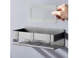 Dekazia® Mensola Da Doccia Grigia In Acciaio Inox | Mensola Da Doccia Senza Foratura Con Adesivo | Cestino Da Doccia Per Bagno/Doccia