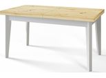 Tavolo Da Pranzo 120 Cm / 160 Cm, Tavolo Allungabile, Tavolo Da Cucina, Tavolo Da Pranzo, Tavolo Da Soggiorno, Tavolo Da Camera, Tavolo Moderno, Tavolo Da Soppalco, Gambe Bianche, Scandinavo, 120X80, Artigianale