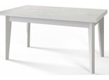 Tavolo Da Pranzo 120 Cm / 160 Cm, Tavolo Allungabile, Tavolo Da Cucina, Tavolo Da Pranzo, Tavolo Da Soggiorno, Tavolo Da Camera, Tavolo Moderno, Tavolo Loft, Gambe Bianche, Scandinavo, 120X80, Marmo
