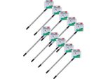 Novaliv 10X Detergente Per Piastrelle Bagno Con Manico Telescopico Incl. Copertura In Microfibra Tergicristallo Per Piastrelle Bagno Tergicristallo Per Piastrelle Bagno