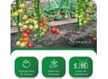 Novatool 5 Bastoni Per Piante 150 Cm Verde Diametro 11 Mm Bastoni Per Arrampicata In Metallo Plastificato Aiuto Per Arrampicata Bastoni Per Pomodori Portafiori
