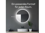 Specchio Da Bagno Con Illuminazione Talos Led Specchio Da Bagno Rotondo Ø 60 Cm - Adatto Per Ambienti Umidi Grazie Al Corpo In Alluminio - Colore Chiaro Bianco Neutro